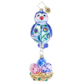 Christopher Radko Hand-Crafted European Glass Christmas Tree Decorative Ornament, Folklore Feathered Friend