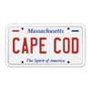 Squiddy Cape Cod State License Plate Style - Vinyl Sticker Decal for Phone, Laptop, Water Bottle (3.5" Wide)