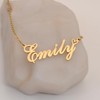 18k Gold Plated Emilee Name Necklace Heart Charm Pendant Stainless