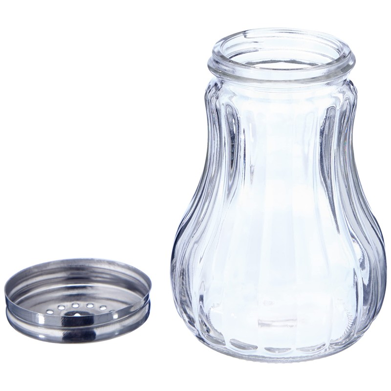Ibili Cheese Shaker 250 ml of Stainless Steel/Glass, Stainless-Steel, Transparent/Silver,