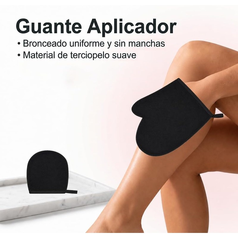 Guante Aplicador de Autobronceador y Exfoliante Corporal Reutilizable