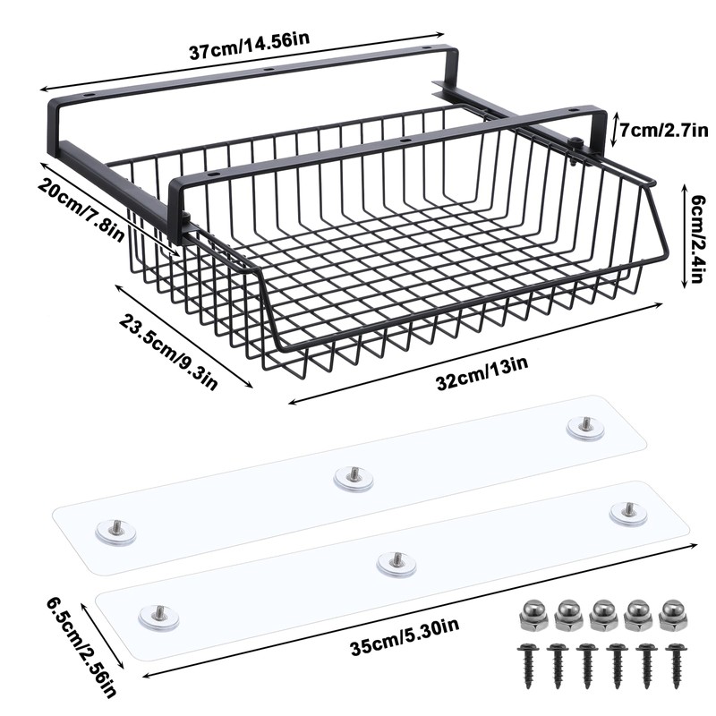 Under Desk Drawer, Slide Out Design,No Drill Metal Under Desk