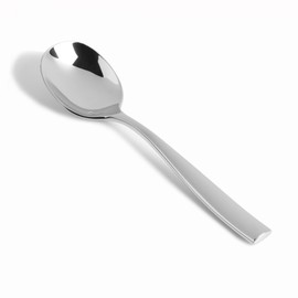 Fortessa 18/10 Stainless Steel Flatware Lucca Bouillon Spoon, Set of 12