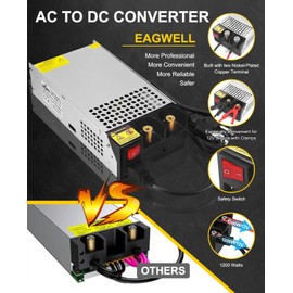 EAGWELL 12V Power Supply 1200W, 110V AC to 12V DC Converter Power Supply 12 Volt 100A DC Switch Transformer for RV,Pump,LED Strip, LCD Monitor