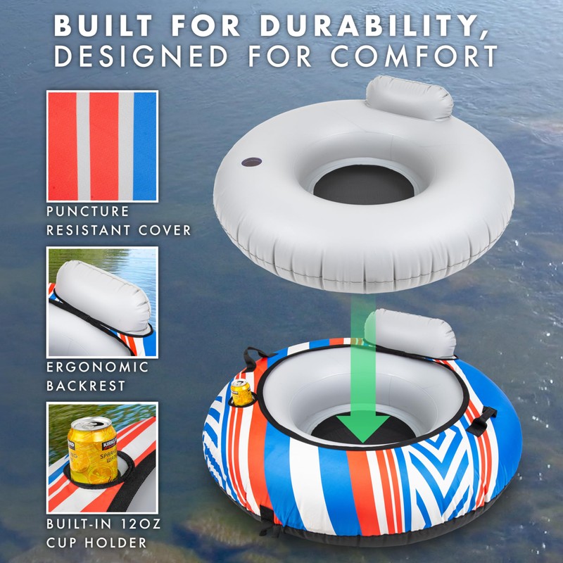 GoSports WOVN River Tubes with Premium Canvas Covers - Choose