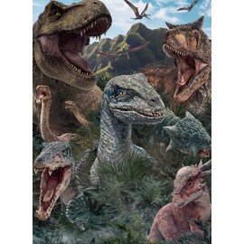 Nathan - Children's jigsaw puzzle - 150 pieces - Dinosaurs from Jurassic World - Girls or boys from 7 years old puzzle - Thick and durable cardboard - Dinosaurs - 86157