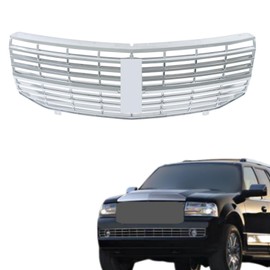 Silscvtt Front Upper Grille Chrome Straight Trim Style Replacement for Navigator 2007-2014