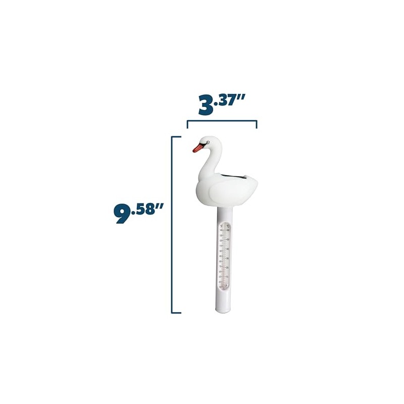 White Swan Floating Solar Thermometer for Pool and Spa, Color