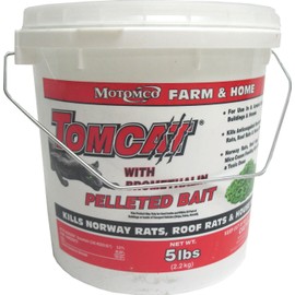 MOTOMCO Tomcat Mouse and Rat Bromethalin Pellets, 5-Pound