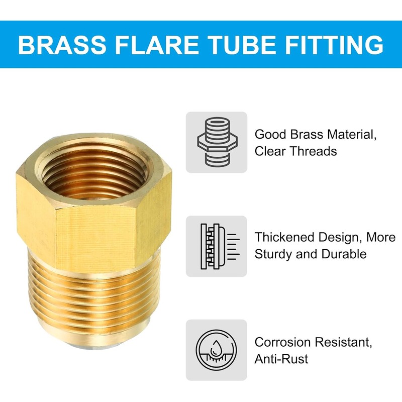 PATIKIL 5/8 SAE (7/8"-14UNF) Female Flare x 3/4 SAE (1