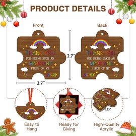 JUESMOS Teacher Christmas Ornament Teacher Appreciation Gifts for Women Teacher Gifts for Christmas Teacher Ornament for Christmas Tree Thank You Gifts for Kindergarten Teacher from Students