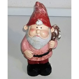 Gnome Figurine / Decorative Figure / Polyresin / Weatherproof / Garden Gnome / Gnome / Small / Plastic / Pink