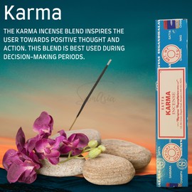 Satya Nag Champa Karma Incense Sticks | x12 pack | with SAMASIA incense sticks holder | Used for Aromatherapy, Yoga, Meditation and Relaxation