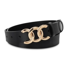 Aurolran Women's Leather Belt with Buckle - Ideal for Dresses, Jeans, and Coats