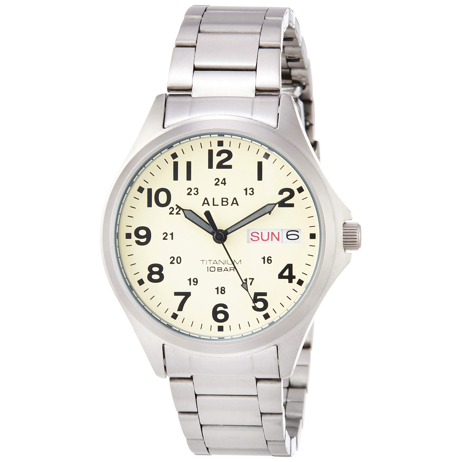 Seiko Watch AQPJ401 Men's Aruba Quartz Wristwatch, Titanium, Sporty ...