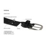 Harrys-Collection Men's Premium Leather Belt with Quilted Stitching, black