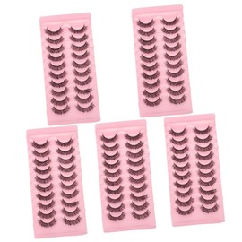 Minkissy 50pairs Curled Fake Eyelashes for Women Lightweight Wispy Lashes Makeup Accessories for Full Dramatic Looks for Special Occasions
