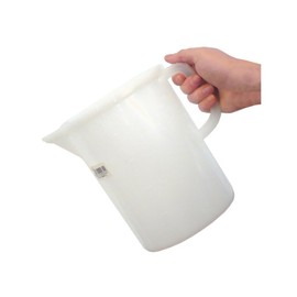 Jug Plastic - 3 Litre (6 Pint) - Large Strong Heavy Duty Food Grade White