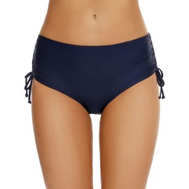 Bonneuitbebe Traje de baño para mujer con lazo ajustable, traje de baño sexy, Azul marino, S