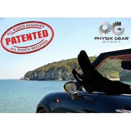 Physix Gear Sport Physix Gear Compression Socks - Best Men & Womens Compression Socks for Circulation, Running, Nurses, Athletic Use Sock Compression, Blood Pressure Socks, Calcetines de Compresion, All, Black, S/M