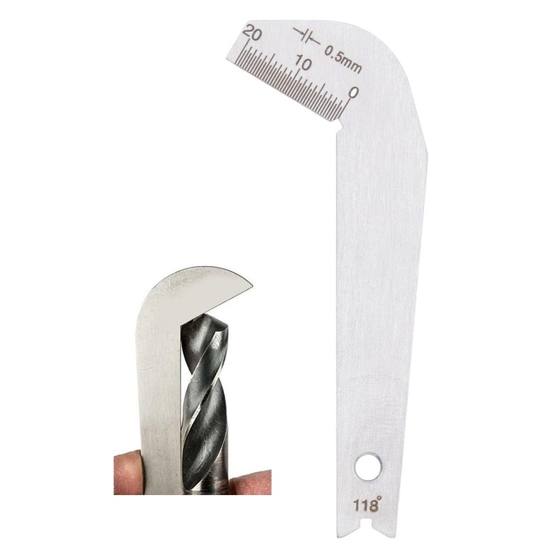 Drill Gauge, Sharpening Angle Guide, Drill Sharpening Gauge, Stainless Steel