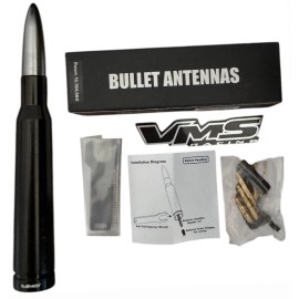 VMS Black and Gunmetal Gray Bullet Antenna For Ford F150 and Ranger Fits All