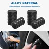 8 Pcs Tyre Valve Caps,Black Dust Caps for Car Tyres