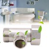 Moofey Bidet T Adapter, 7/8 Brass Toilet Hose Connector, Shower
