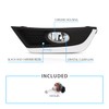 AmeriLite for 2017-2018 Honda CR-V Clear Replacement Bumper Fog Light