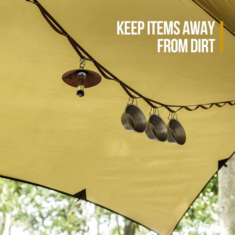 OneTigris Campsite Storage Strap, 10ft Long Camp Gear Line with