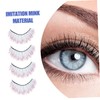 VICASKY 5 Pairs 3D Gradient Color False Eyelashes for Cosplay