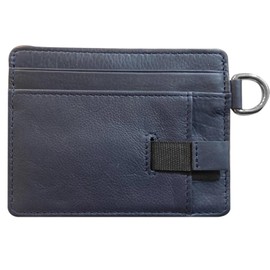 G-Style Men's Genuine Leather Mini Wallet, Compact Wallet, Small, Thin, Lightweight, Slim, Soft, Card Case, Coin, Coin Case, Skimming Prevention, NAVY