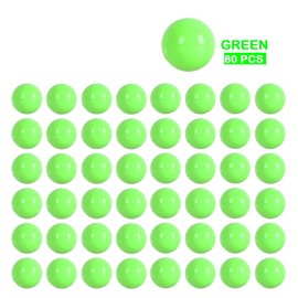 Witlans 80pcs Chinese Checker Game Replacement Balls,14mm Acrylic Game Marbles for Marble Run,Marbles Game,Aggravation Game,Traditional Marbles Games (Green)
