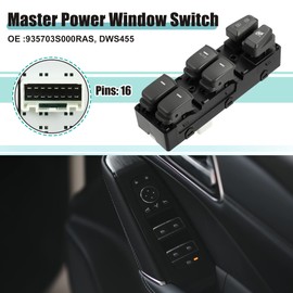 ACROPIX Auto Front Left Driver Side Master Power Window Switch Fit for Hyundai Sonata - Pack of 1 Gray