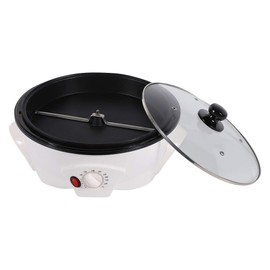 HinLIaDa Electric Coffee Roaster, 800W 110V Household Coffee Bean Roasting Baking Machine, Coffee Bean Roaster Machine with Lid, 0-240℃ Temperature Adjustment, Non-stick Pot, for Cafes Families Clubs