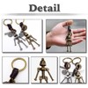 White Fang AZ293 Keyring, Keychain, Leather, Robot, Screw, Retro, Charm,