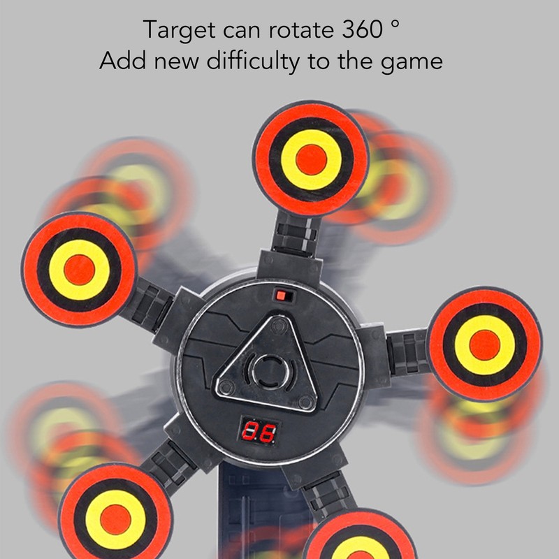 Electric Scoring Target Automatic Reset Rotating Electronic Target Toy for
