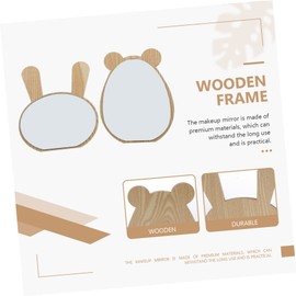Healeved 2pcs Cute Desktop Makeup Mirrors Animal-Shaped Dresser Mirrors for Home Durable Cosmetic Tools for Bedroom and Bathroom for Daily Use