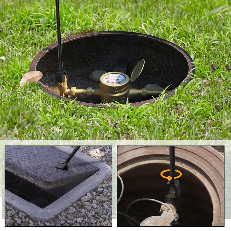 Eapele Water Meter Key 16 inch Enforced Steel T-Handle With