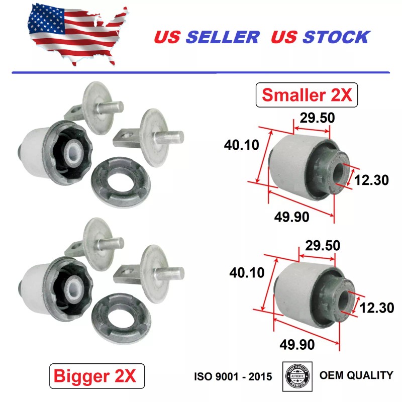 2MPLASTIC Rear Trailing Arm Bushings For Honda CIVIC 2006-2011 Both