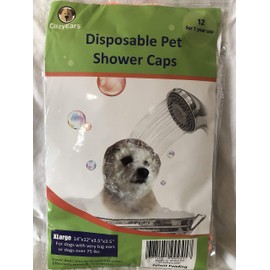 Disposable Pet Shower Caps, Ear Infection Prevention, Ears Drops Guard, Surgical Area Cover, Overhanging Ears Protection for Dogs, Cats in Bath, Rain, Water, (XLarge).