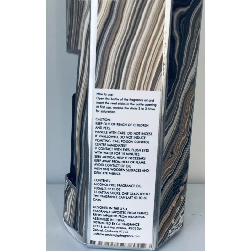 GC Fragrance ~VANILLA SANDALWOOD~ Reed Diffuser 3.52 Fl Oz/100ml