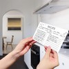 KTFNOMES 100 Count Recipe Cards, Recipe Cards 4x6 Rustic White,