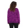 Ulla Popken Women's Letter Inlay Jumper, Purple