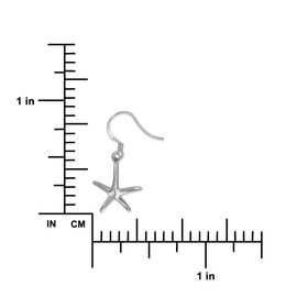 Sterling Silver Starfish Dangle Earrings