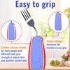 Ehucon Adaptive Utensils for Hand Tremors,Weighted Utensils with Non-Slip Handle