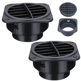 2Pack Car Heater Hose Pipe Duct, 42/60/75mm, Warm Air Vent Outlet, 360 Degrees Rotatable (60mm)