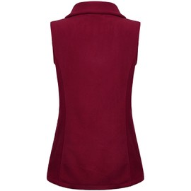SeSe Code Vest Coat for Women Ladies Maroon Vest Light Weight Fleece Material Stylish Fancy Clothes Minimalist Clothing Textured Breathable Cold Outerwear Wine Red L