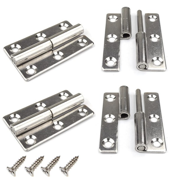2.5 Inch Lift Off Door Hinges 4 Pack, Heavy Duty