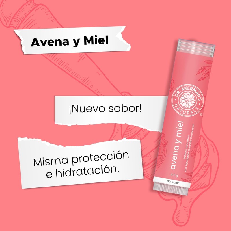 DR. AKERMAN'S NATURALS, Bálsamo Labial Natural Humectante, Pack de 5